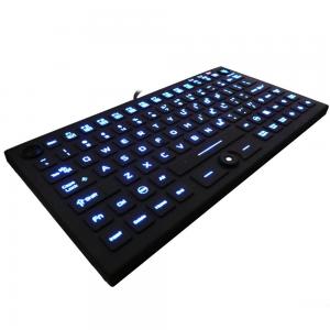 China Mini Silicone Industrial Keyboard With Mouse Buttons Combo Set With Blue Backlighting wholesale