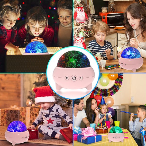 RGB Dinosaur Unicorn Star Projector Night Light Rotatable Multipurpose