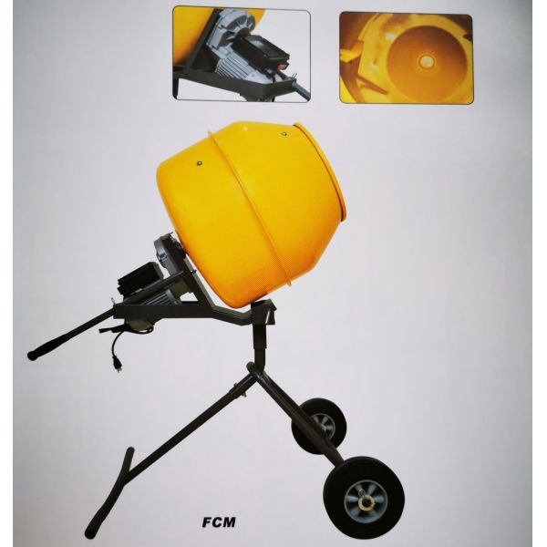 160L Mini Concrete Mixer Machine Yellow Cement Mixing Machine