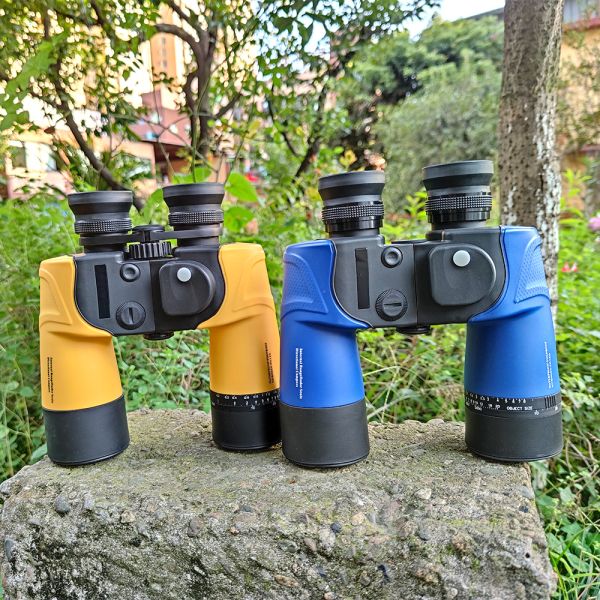 7x50 New Cheap Navy Blue Navigation Marine Binoculars Telescopio With Compass