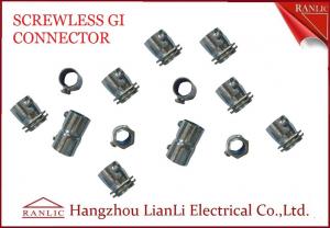 China 20mm 25mm Steel GI Conduit Screwless Connector Electro Galvanized BS4568 on sale
