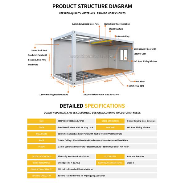 Prefab Camp With High Quality Can Movable Steel Structure Building
