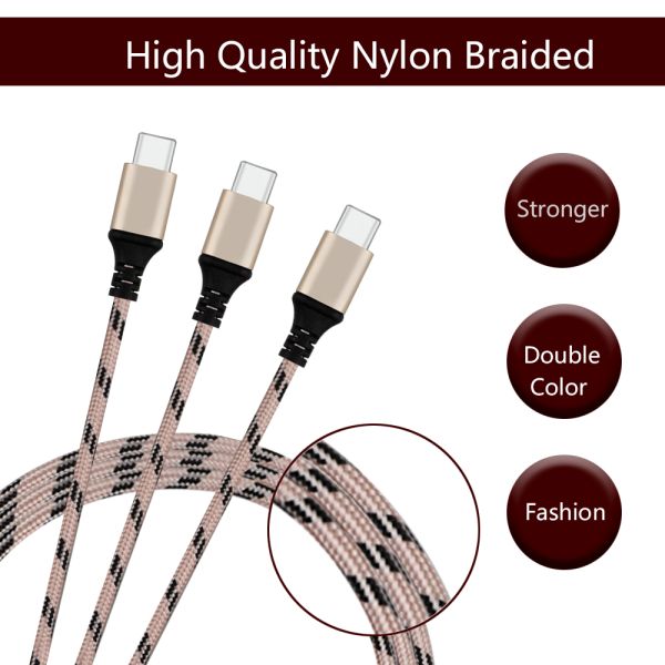 Power Charger Android Type C Cable 1 Meter Bracelet Braided USB Charging