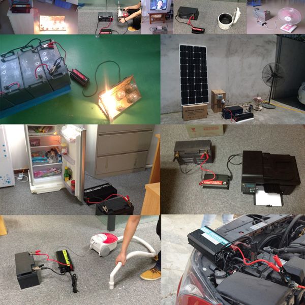 Solar Power System Home with Modified Sine Wave Inverters Power inverte 300W / lead-acid cell 12v 200Ah / controller CE