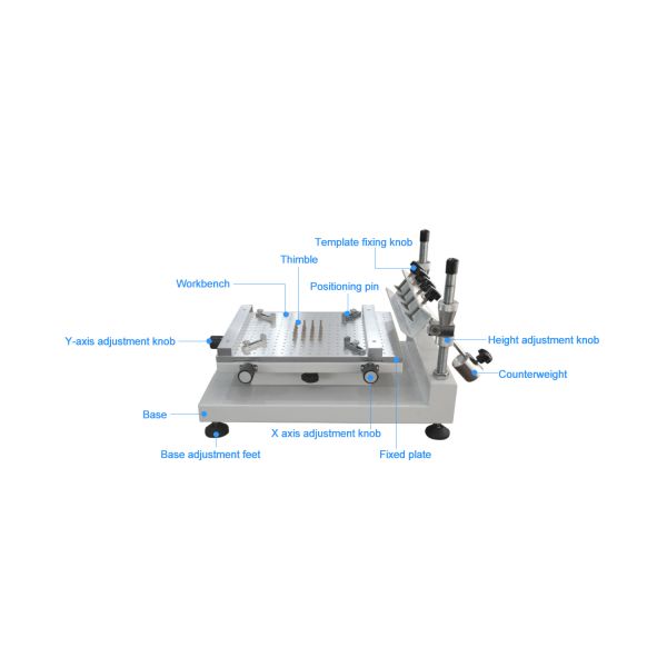 Quick Manual 80mm Solder Paste Printing Machine For PCB Assembly
