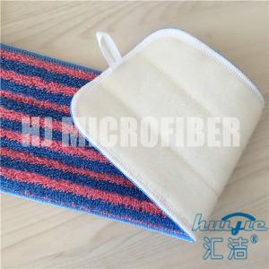 80% Polyester and 20% Polyamide Microfiber Wet Mop Pads / Microfiber Floor Mop