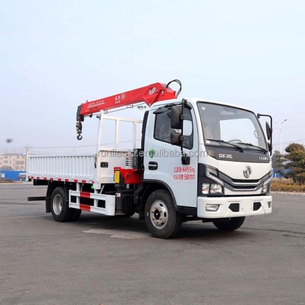 Factory DFAC DongFeng 4X2 Small Truck Mounted Hydraulic Crane 5 Ton