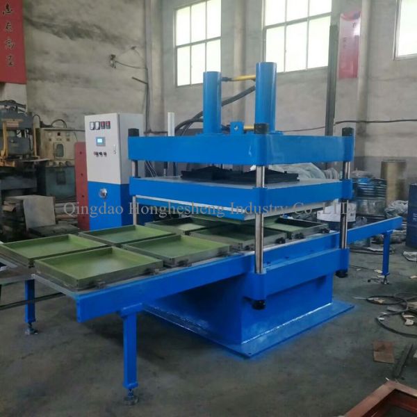 55*55cm 50T Long Life Rubber Tile Vulcanizing Press Machine With Mould