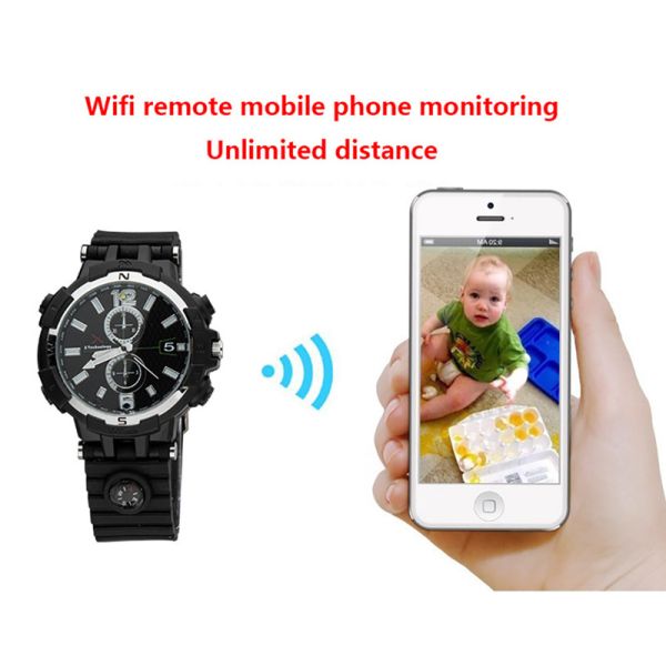 Y33 8GB 720P WIFI IP Spy Watch Camera Home Security Smart Remote CCTV Video Monitor IR Night Vision Nanny Baby Monitor