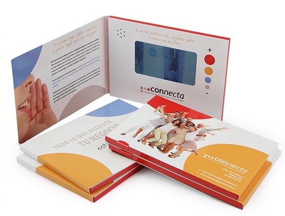 2017 Customized printing 7inch lcd screen video brochure for advertising