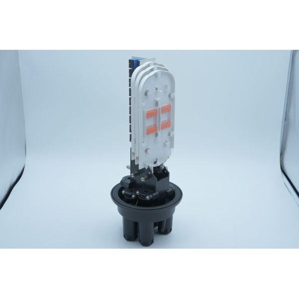 ABS 96/144 Core Optical Fiber Splice Closure Plastic MPP With 5 Cable Holes