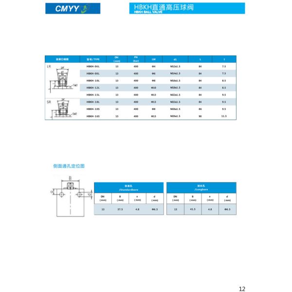 Direct Ball Hydraulic Valves 315bar High Pressure 3 Way Ball Valve