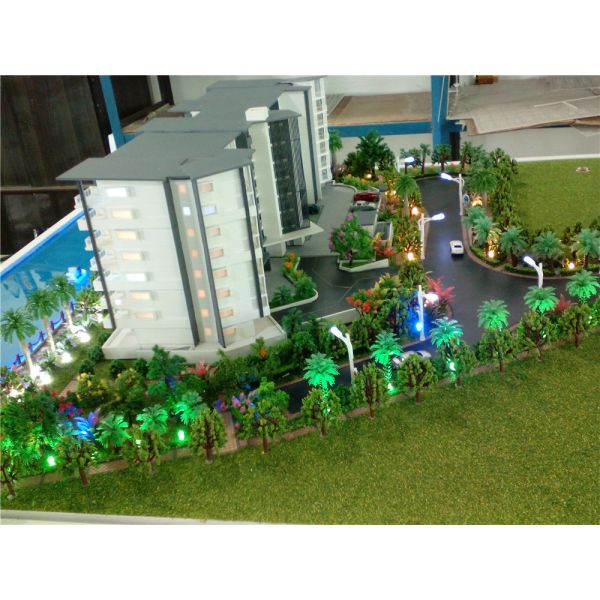 Scale 1/80 Australian Apartment house model with internal Led light