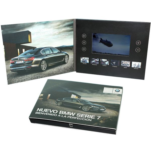 600mA 4.3 Inch Soft Card LCD Video Brochure A5 Video Greeting Card For Advertising