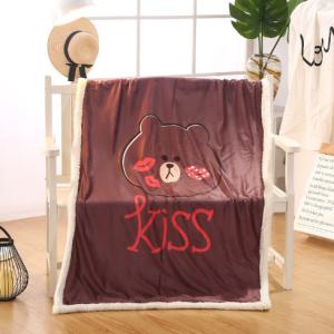 China Soft Warm Polyester Digital Print Blanket , Flannel Sherpa Blanket For Throws wholesale