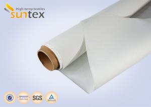China 0.85mm White Silicone Coated Fabric For Fire Curtain System E 120 Fire Protection wholesale
