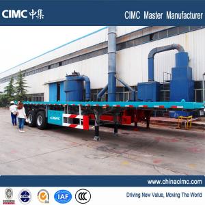 China 40t 3 axle 40ft trailer flatbed container semi trailer for sale wholesale