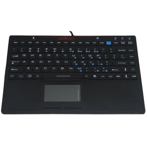 IP68 FCC CE RoHS-certified USB Silicone Rubber Keyboard with Touchpad for Medical Or Harsh Environment