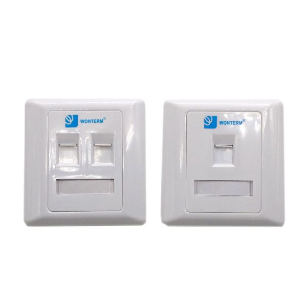 Wall Mount RJ45 Socket Single Port Keystone Faceplate 86*86mm