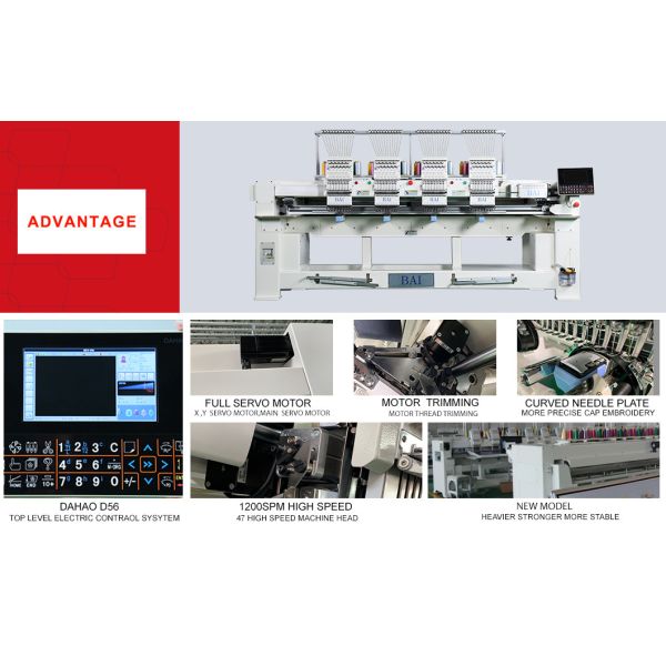 USB Multi Needle Embroidery Machine Cap Four Head Embroidery Machine