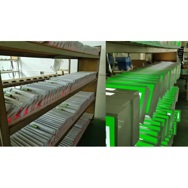 Durable LED Emergency Light Exit Sign Luminaries For Fire Escape Factory Parking Lot Public Place