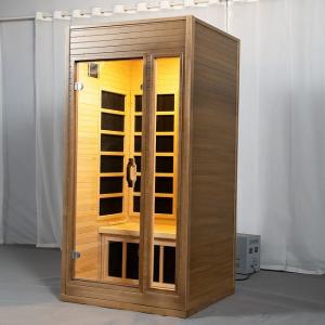 China Home Hemlock Wood Carbon Fiber Heating Far Infrared Sauna Cabin 2 Person wholesale