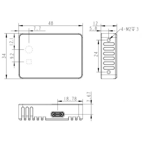 KL3A-05U 3D Solid State Lidar ROS Operating System And 940nm VCSEL Wavelength For Applications