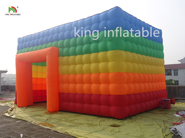 EN14960 Rainbow Inflatable Event Tent 4m Colorful Oxford For Commercial