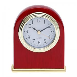 China Red Rosewood Desk Clock Hotel Guest Room Supplies Hotel Alarm Clock wholesale