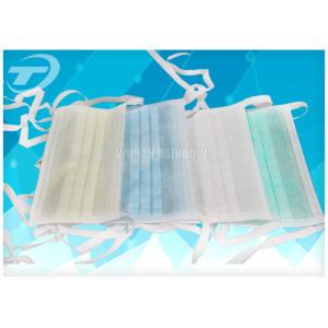 Disposable face mask 3 ply tie - on with different color,made of NOn-woven