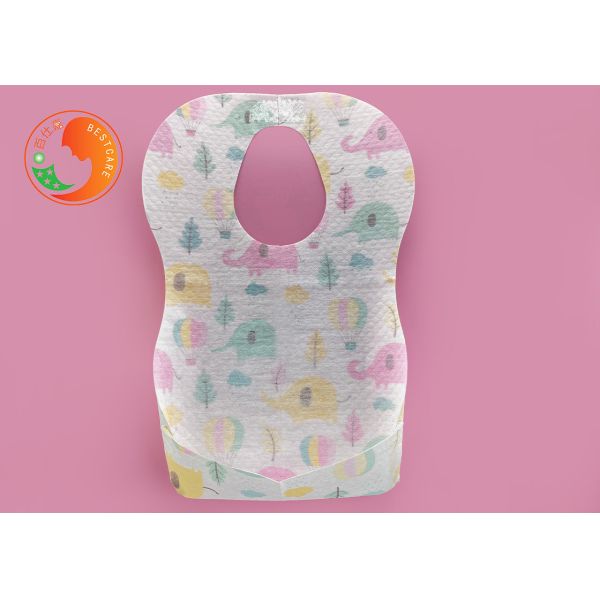 Anti Irritation Skin Friendly Custom Disposable Bibs Waterproof Feeding Bibs For Travelling
