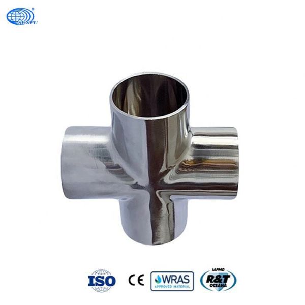 Seamless Sanitary Straight Cross Pipe Fitting