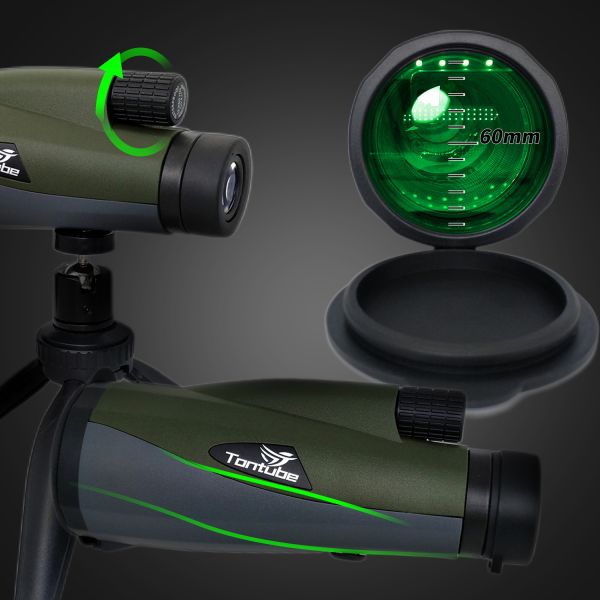 12x60 Monoscope Monocular Telescope Mobile Phone Telescope With Adapter Tripod Hand Strap