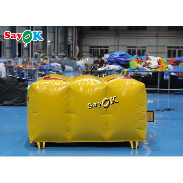 2x2x1mH Custom Inflatable Products Yellow Fire Fighting Airbag Emergency Rescue Safety Air Cushion