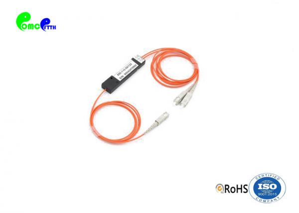 Quality 1x2 Multimode Fiber Optic Coupler With Excellent Environmental Stability With SC Connector Orange Color Cable for sale