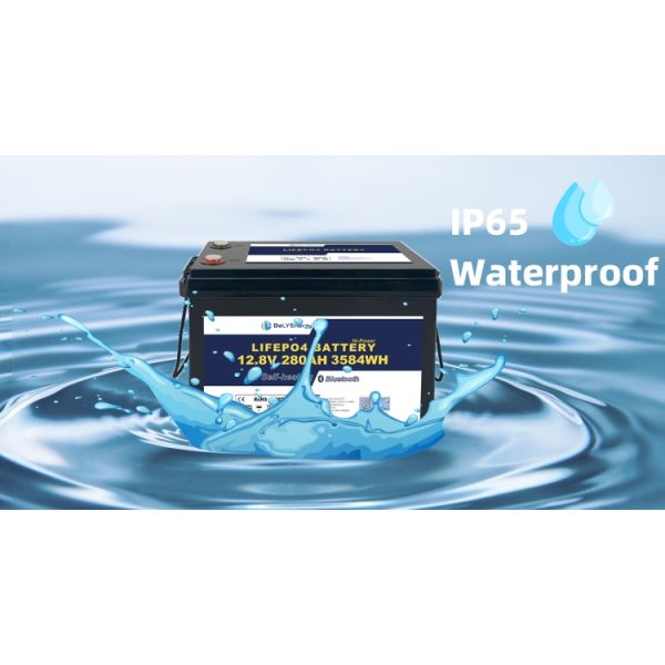 200A Maximum Continuous Discharge 12V280Ah LiFePo4 Battery with 3.5V Cells Balancing Voltage