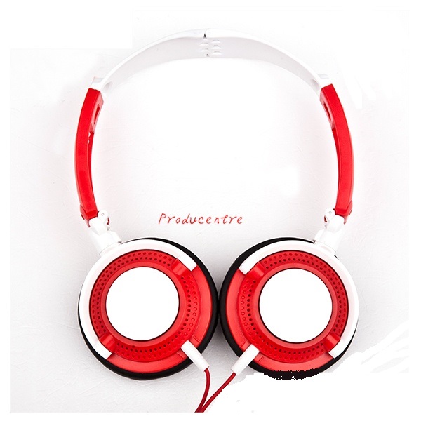 classic design fashionable many color headphone with white point in ear cover and foldable headband