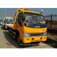 China JAC Tilt Deck Flat Bed Recovery Truck , Rollback Light Duty Wrecker for sale
