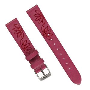 China Retro Women Leather Watch Strap , 24mm Embroidered Watch Band wholesale