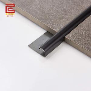 China 12mm Black External Corner Tile Trim Quarter Round Tile Metal Edge Trim wholesale