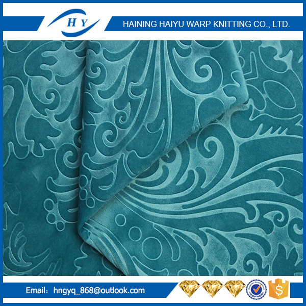 high quality 3D embossed italian velvetr fabric