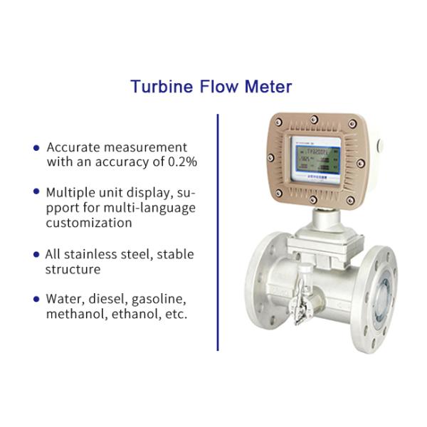 Quick Response Turbine Flow Meter With Intelligent Display Header
