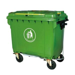 China 660 Liter Plastic Waste Container Trash Bin Waste Bin Garbage Can wholesale