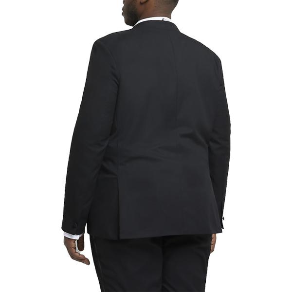 Big Tall Men'S Stylish 2PCS Black Designer Tuxedo For Men