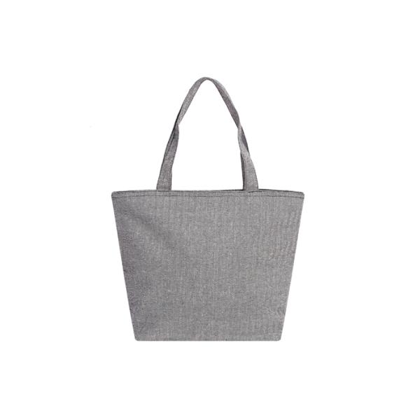 ISO Eco Friendly Gray Canvas Shopping Totes Reusable Personalized Grocery Tote Bags