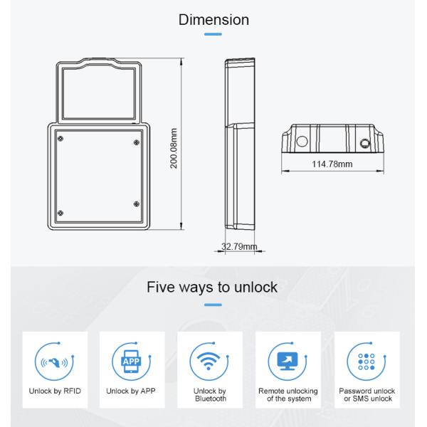 electronic Shipping Container Door Locks Long Standby with live GPS tracking