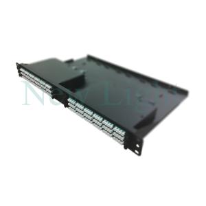 China 144 Port 1U 19 Inch Fiber Optic Distribution Frame SPCC With MPO Cassete Module wholesale