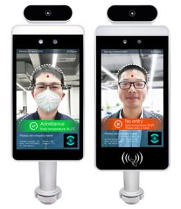 China Android 7.1 Wall Mounted Access Control Terminal With Body Temperature Testing &amp; Face Recognotion wholesale