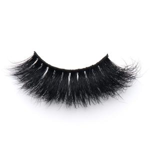 Full Strip Fluffy Mink Lashes , Wispy 22mm Mink Lashes