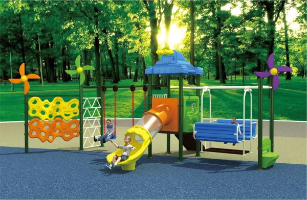 Quality china top high quality outdoor plastic swing and slide for children for sale